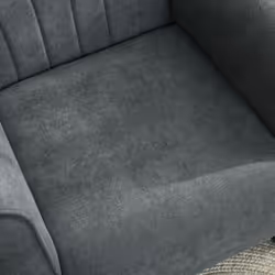 HOMCOM Armchair, Upholstered Modern Accent Chair with Wood Legs, Grey - Additional view 8