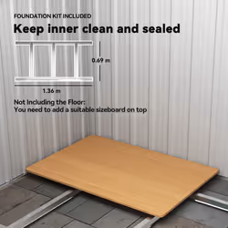 Outsunny 5ft x 4.3ft Outdoor Metal Storage Shed with Sliding Door Sloped Roof - Additional view 4