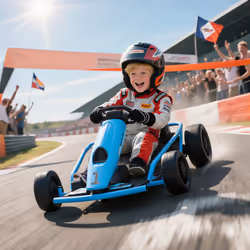 HOMCOM 24V Electric Go Kart for Kids with Music, Horn Honking, Slow Start