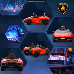 HOMCOM Lamborghini Aventador Licensed 12V Kids Electric Ride On Car - Red - Additional view 7
