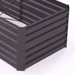 Outsunny Galvanised Steel Outdoor Raised Bed w/ Reinforced Rods, Dark Grey - Additional view 7