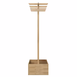 Outsunny Wooden Trellis Planter, Raised Garden Bed for Climbing Plants, Natural - Additional view 5