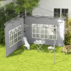 Outsunny Gazebo Side Panels for 3x3(m) or 3x4m Pop Up Gazebo, 2 Pack, Grey