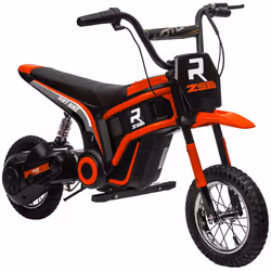 HOMCOM 24V Kids Electric Motorbike with Twist Grip Throttle, Music, Horn - Red - Additional view 8