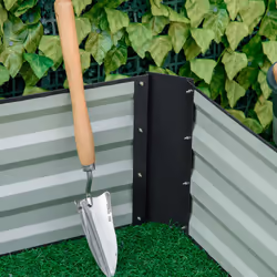Outsunny Galvanised Raised Garden Bed Metal Planter Box with Open Bottom, Grey - Additional view 5