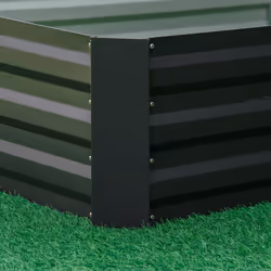 Outsunny Galvanised Raised Garden Bed Metal Planter Box with Open Bottom, Grey - Additional view 6