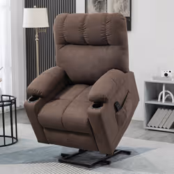 HOMCOM Heavy Duty Riser and Recliner Chair Lift Chair for the Elderly, Brown
