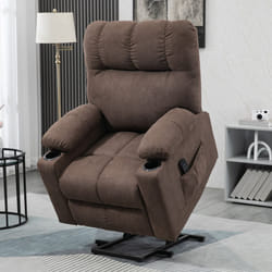 HOMCOM Heavy Duty Riser and Recliner Chair Lift Chair for the Elderly, Brown