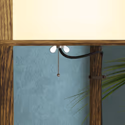 HOMCOM Shelf Floor Lamp with Dual Light, for Living Room, Bedroom, Brown - Additional view 6