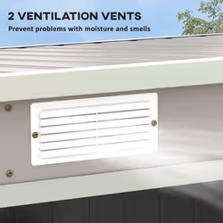 Outsunny 7 x 4ft Metal Garden Storage Shed w/ Double Door Grey - Additional view 6
