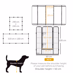 Heavy Duty Puppy Play Pen, 12 Panels Pet Exercise Pen, for Indoors, Outdoors - Additional view 8