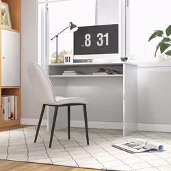 HOMCOM Computer Desk Writing Table Study Workstation Storage High Gloss White - Additional view 8