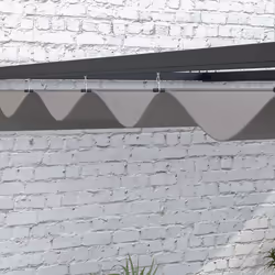 Outsunny 2 x 3(m) Wall Mounted Pergola with Retractable Roof, Dark Grey - Additional view 6