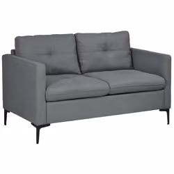HOMCOM Modern Loveseat Sofa Upholstered 2 Seater Settee for Living Room Bedroom - Additional view 7