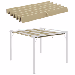 Outsunny Pergola Shade Cover Replacement Canopy for 3 x 3(m) Pergola, Beige - Additional view 8
