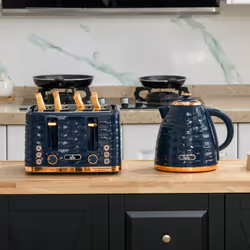 HOMCOM Kettle and Toaster Set 1.7L Rapid Boil Kettle & 4 Slice Toaster Blue - Additional view 4