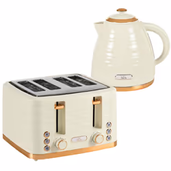 HOMCOM Kettle and Toaster Set 1.7L Rapid Boil Kettle & 4 Slice Toaster Beige - Additional view 8