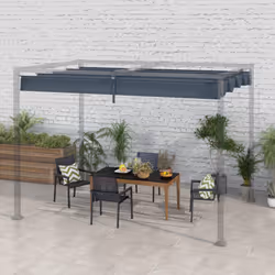 Outsunny Pergola Sun Shade Cover Roof Replacement for 2.85x2m Pergola, Grey