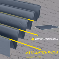 Outsunny Pergola Sun Shade Cover Roof Replacement for 2.85x2m Pergola, Grey
