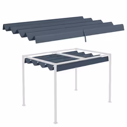 Outsunny Pergola Sun Shade Cover Roof Replacement for 2.85x2m Pergola, Grey - Additional view 8