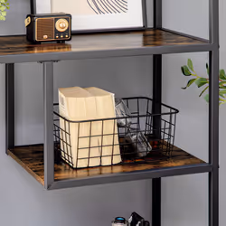 HOMCOM 6 Tier Storage Shelves, Free Standing Book Shelf for Study, Living Room - Additional view 5
