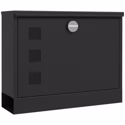 HOMCOM Wall Mounted Letterbox Mailbox with Windows and Keys Easy to Install
