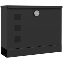 HOMCOM Wall Mounted Letterbox Mailbox with Windows and Keys Easy to Install