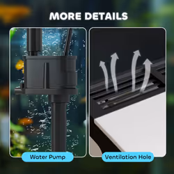 PawHut Aquarium 13L Glass Fish Tank w/ Filter, LED Lighting, Water Pump - Additional view 7