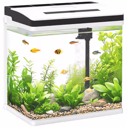 PawHut Aquarium 13L Glass Fish Tank w/ Filter, LED Lighting, Water Pump - Additional view 8