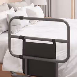 HOMCOM Folding Bed Rail for Elderly Safety Bed Assist Bar w/ Pocket for Adults - Additional view 7