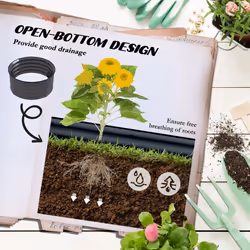 Outsunny Set of 2 Raised Garden Bed Metal Planter Box with Safety Edging, Grey - Additional view 4