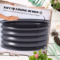 Outsunny Set of 2 Raised Garden Bed Metal Planter Box with Safety Edging, Grey - Additional view 5