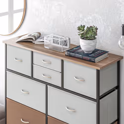 HOMCOM Bedroom Chest of Drawers Fabric Dresser w/ Foldable Drawers Multicolour - Additional view 6