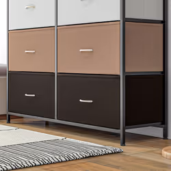 HOMCOM Bedroom Chest of Drawers Fabric Dresser w/ Foldable Drawers Multicolour - Additional view 7