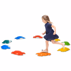 ZONEKIZ Kids Stepping Stones, 9PCs River Stones for Indoors, Outdoors