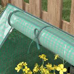 Outsunny Raised Garden Bed Planter Box with Greenhouse, Green and Dark Grey - Additional view 7