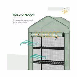 Outsunny Widened Mini Greenhouse 5 Tier Green House, 193H x 90W x 49Dcm, Green - Additional view 5