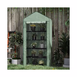 Outsunny Widened Mini Greenhouse 5 Tier Green House, 193H x 90W x 49Dcm, Green - Additional view 7