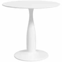 HOMCOM Round Dining Table with Steel Base for Living Room, White - Additional view 8