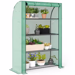 Outsunny Mini Green House with 4 Tier Shelves, 170H x 120W x 50Dcm, Green - Additional view 8