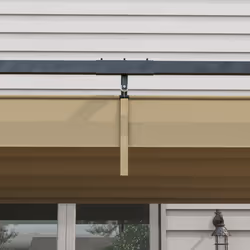Outsunny 4x3(m) Metal Pergola Gazebo Patio Sunshelter Retractable Canopy Khaki - Additional view 5