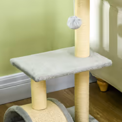 PawHut 72cm Cat Tree Climbing Tower with Sisal Scratching Post - Light Grey - Additional view 7