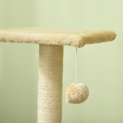 PawHut 72cm Cat Tree Climbing Tower with Sisal Scratching Post - Cream White - Additional view 4