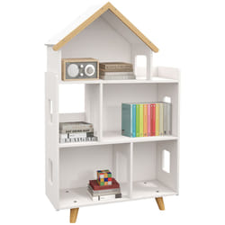ZONEKIZ 3 Tier Toy Storage Shelf w/ Six Cubes, for Playroom, Bedroom - White