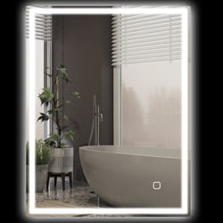HOMCOM Illuminated Bathroom Mirror with LED Lights 3 Colours Defogging Film