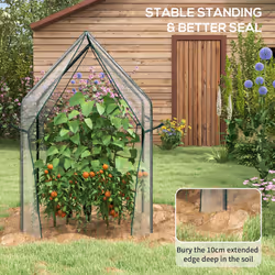 Outsunny Tomato Greenhouse with 2 Zipped Doors, Outdoor Green House, Clear - Additional view 5