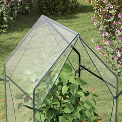 Outsunny Tomato Greenhouse with 2 Zipped Doors, Outdoor Green House, Clear - Additional view 6