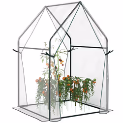 Outsunny Tomato Greenhouse with 2 Zipped Doors, Outdoor Green House, Clear - Additional view 8