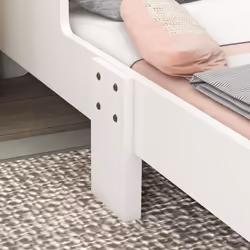 ZONEKIZ Unicorn-Designed Toddler Bed, Kids Bedroom Furniture - White - Additional view 8