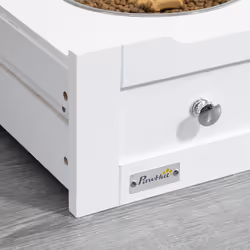 PawHut Pet Feeder Station, Dog Cat Food Storage Feeding Station, Food Cabinet - Additional view 7